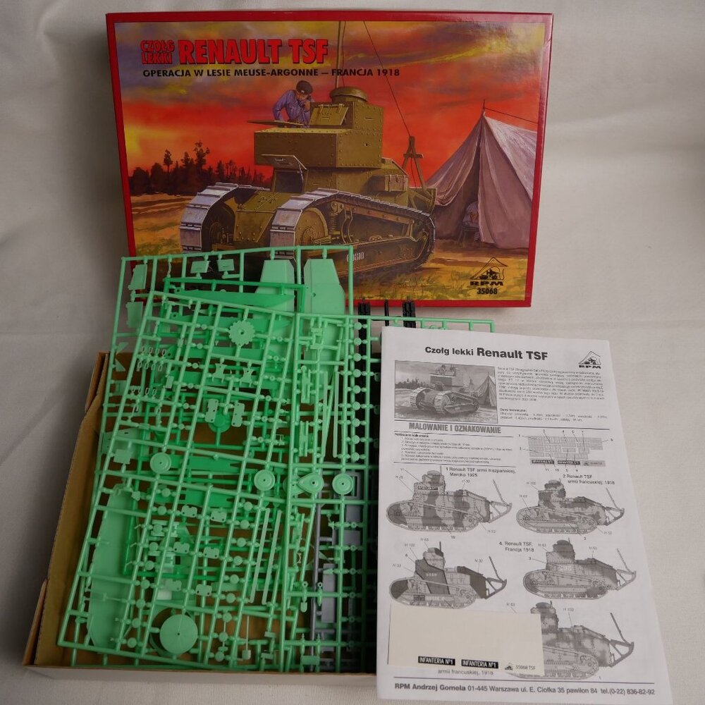 RPM 1/35 Renault TSF Command Tank Model Kit France 1918 Rare Kit #35068 - Picture 4 of 4